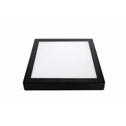 Plafonnier LED dimmable carré CCT 24W noir-blanc
