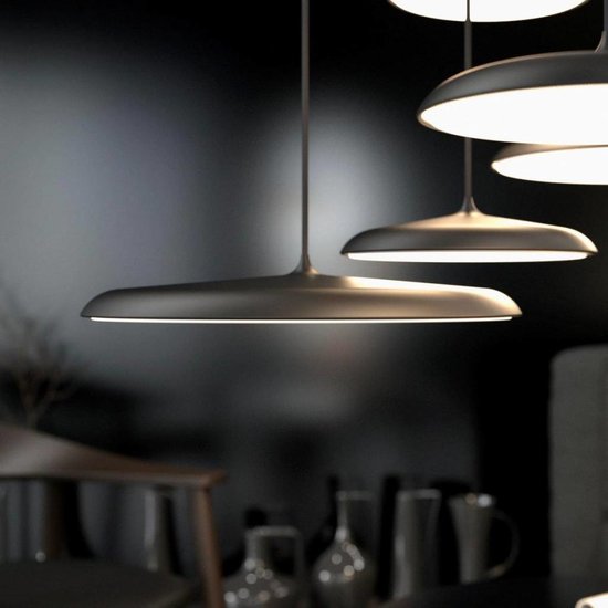Nordlux Artist 25 lámpara colgante LED redonda, plata, regulable – 250mm Ø, módulo LED 14W, 1000 lúmenes, 2700K, IP20