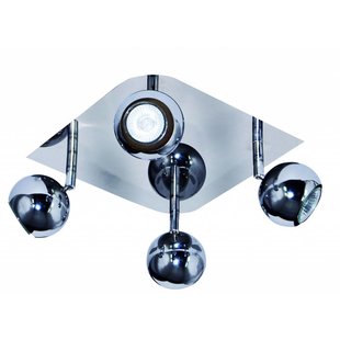 4 spots verlichting chroom GU10 plafond