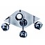 4 spot light chrome GU10 square ceiling