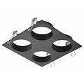 Square recessed spot for 4 GU10 spots with different white finishes