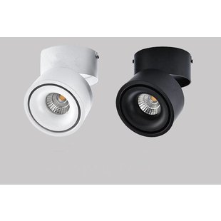 Opbouw spot LED design kantelbaar 15 of 20W wit, zwart