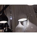 Vintage pendant light white, black 120cm long E27x5