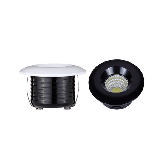 Inbouwspot 50mm diameter LED 5W wit of zwart