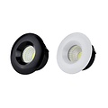 Inbouwspot 50mm diameter LED 5W wit of zwart