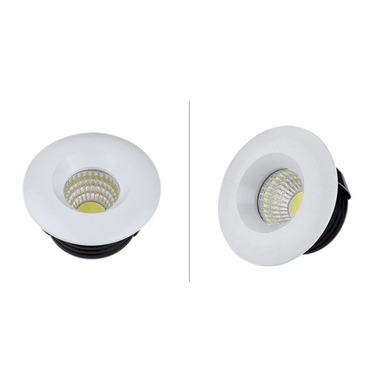 Mini spot LED encastrable plafond 1W scie 20mm gris, noir, blanc IP44