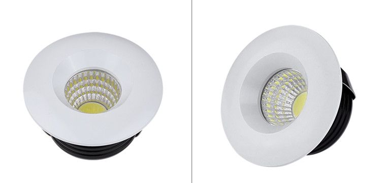 Spot encastrable diamètre 50 mm 5W LED blanc, noir dimmable