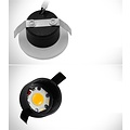 Einbaustrahler mit 50 mm Durchmesser, LED 5 W, weiß oder schwarz