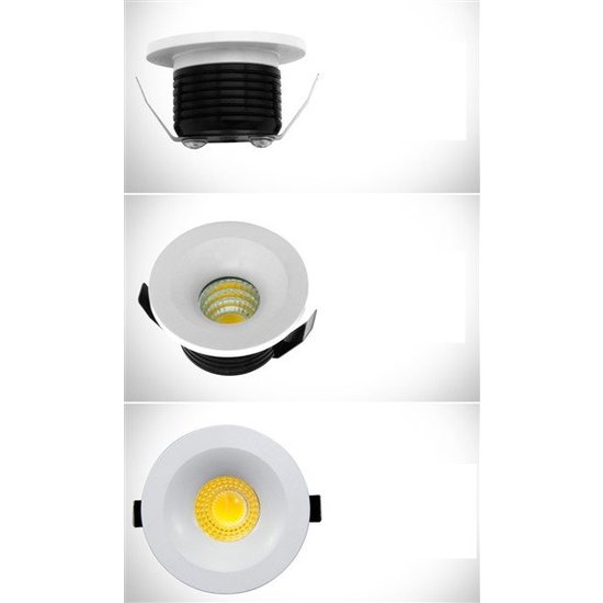 Spot encastrable diamètre 50mm LED 5W blanc ou noir