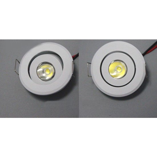 Eclairage armoire LED 3W inclinable (blanc, noir ou gris aluminium