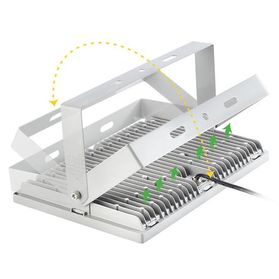 LED bouwlamp 200 watt zwart of grijs