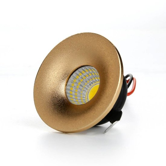 Mini LED spot 32mm saw size/50mm Ø white, gold and black