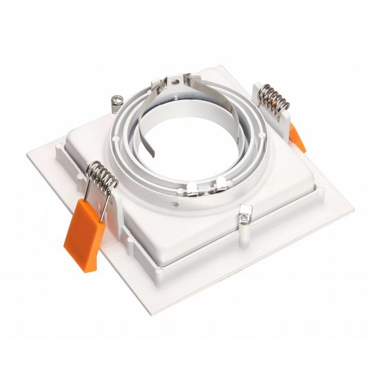 Foco cuadrado blanco, negro, dorado GU10