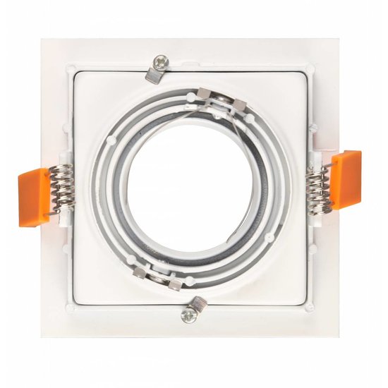 Vierkante spot wit, zwart, goud GU10