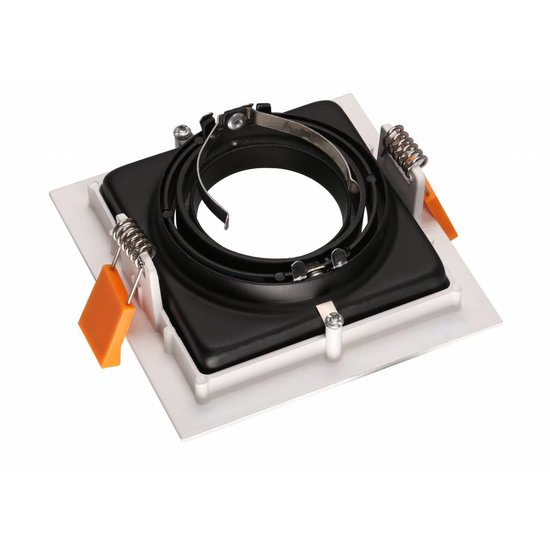 Vierkante spot wit, zwart, goud GU10