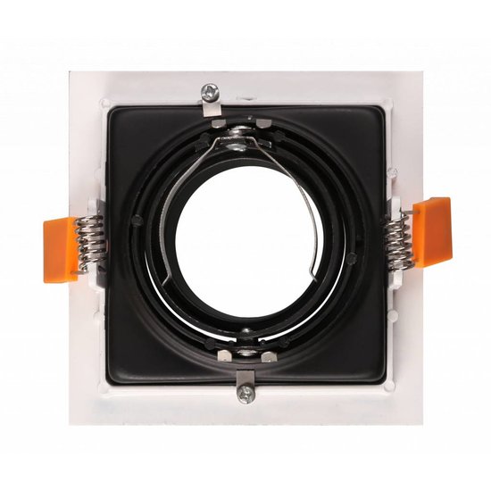 Square spot white, black, gold GU10