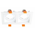 Spot encastrable double blanc, noir, or GU10