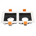 Spot encastrable double blanc, noir, or GU10