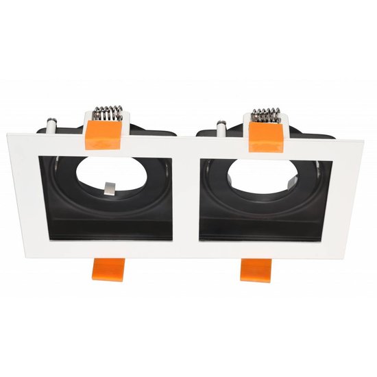 Dubbele inbouwspot wit, zwart, goud GU10