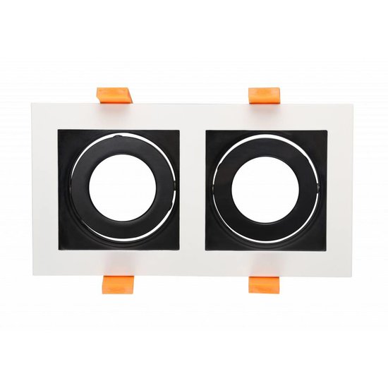 Foco empotrable doble blanco, negro, dorado GU10