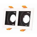 Spot encastrable double blanc, noir, or GU10