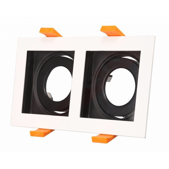 Spot encastrable double blanc, noir, or GU10