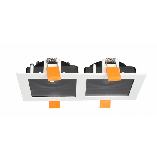 Spot encastrable double blanc, noir, or GU10