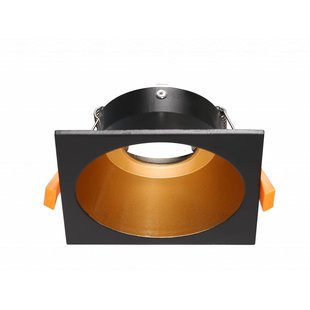 Spot zwart goud wit goud vierkant GU10