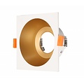 Spot Schwarzgold Weißgold Quadrat GU10