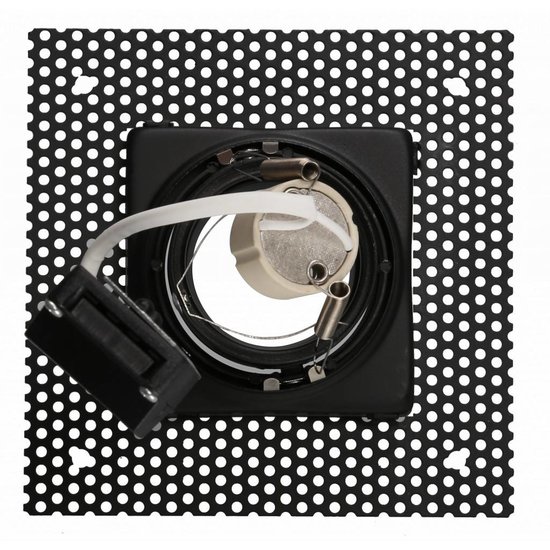 Trimless inbouwspot vierkant GU10 wit/zwart