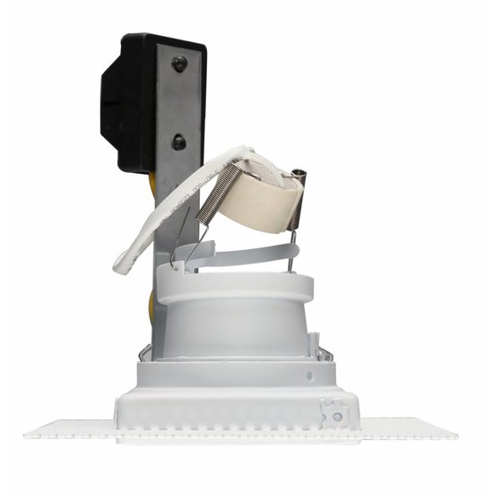 Trimless recessed spotlight square GU10 white/black