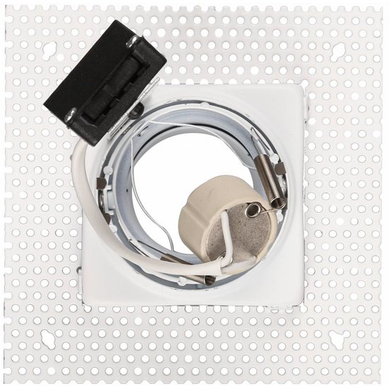 Spot encastré carré sans bordure GU10 blanc/noir