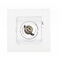 Trimless recessed spotlight square GU10 white/black