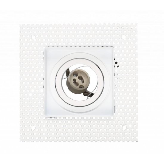 Trimless recessed spotlight square GU10 white/black