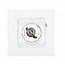 Trimless recessed spotlight square GU10 white/black