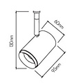 Fantasia Lithium track spot for 3-phase rail systems, 12W LED, 720 lumen, 2700K warm white, dimmable, 36°, black
