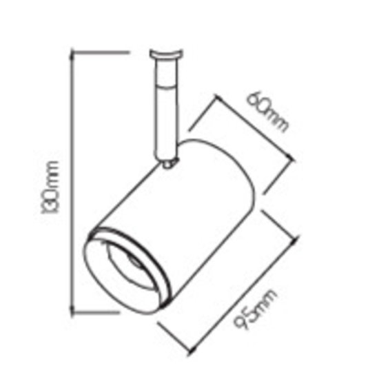Eclairage sur rail blanc ou noir dimmable LED 12W faisceau lumineux au choix