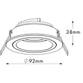 Recessed spotlight gold with black or completely black with GU10