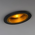 Recessed spotlight gold with black or completely black with GU10