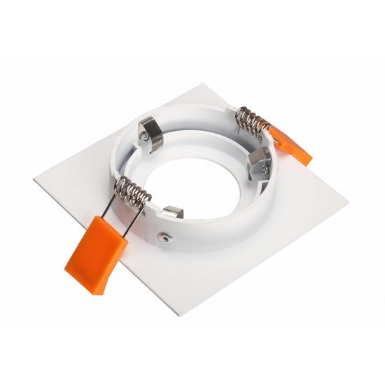 Spot vierkant GU10 inbouw wit, grijs
