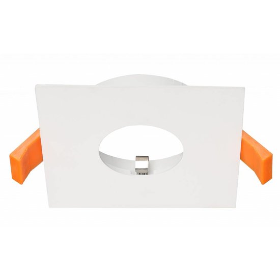 Spot carré GU10 encastré blanc, gris