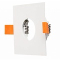 Spot vierkant GU10 inbouw wit, grijs
