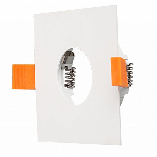 Spot vierkant GU10 inbouw wit, grijs