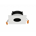 Spot vierkant GU10 inbouw wit, grijs