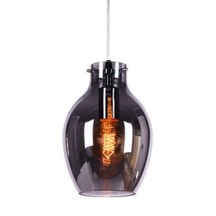 Vase lamp smoked glass 28x40, 18x28 or 38x51 cm