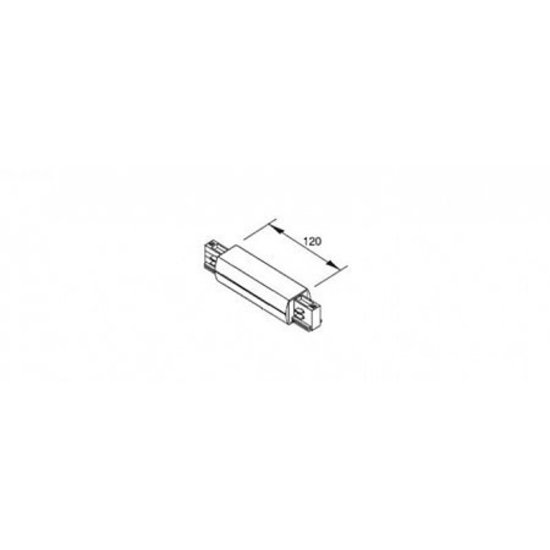 Conector lineal para iluminación sobre carril o iluminación sobre carril