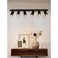 Design-Deckenstrahler weiß, schwarz ausrichtbar GU10x6 dimmbar bis warm
