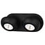 Fantasia Oleo double ceiling spot, 2x7W LED 3000K warm white, 780 lumens per spot, dimmable, adjustable, black aluminium, IP20