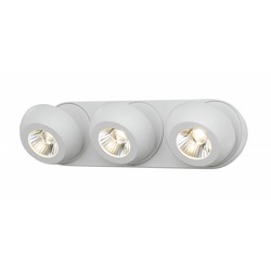 Spot lumineux LED 3x7W design blanc ou noir