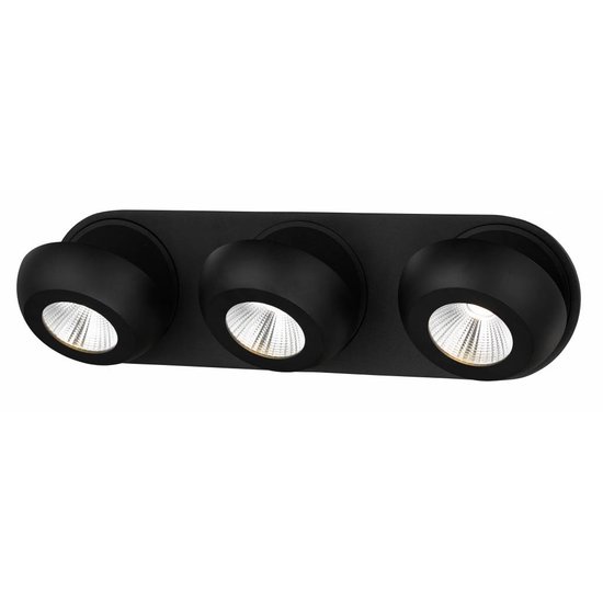 Spot lumineux LED 3x7W design blanc ou noir